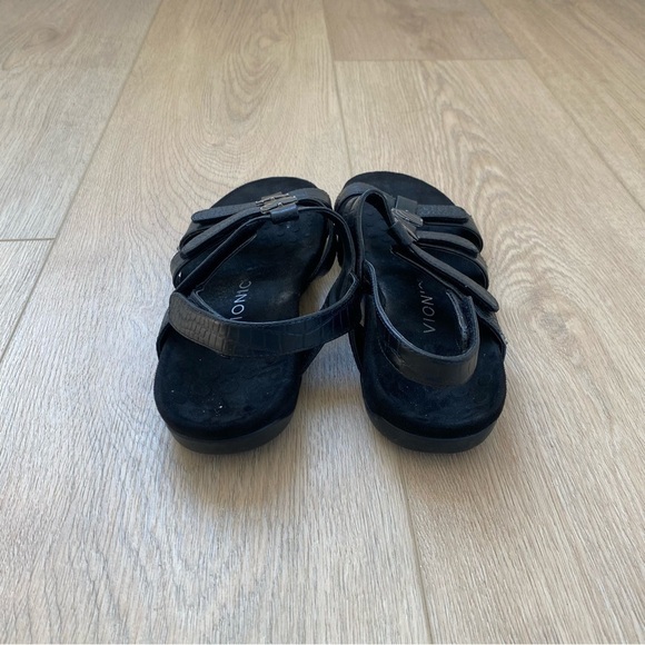 Vionic Amber Sandals Strappy Black Sandals Size 8 Orthopedic Summer - Picture 3 of 5
